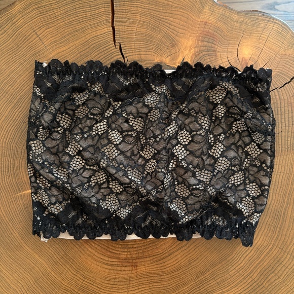 Black Lace Bandeau Top - Picture 1 of 1